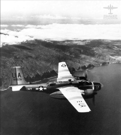 89074. VU-1. UA-2. Photo mapping plane passing over Hawaii in 1958. USN WM.jpg