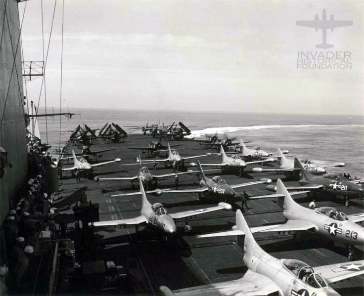 File:A-26s on a carrier (in the very back row) WM.jpg